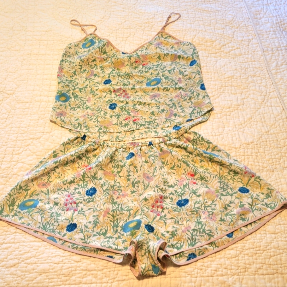 NWOT Calvin Klein CK Women's 2PC Sleepwear Pajama Set, 100% Silk, SZ S